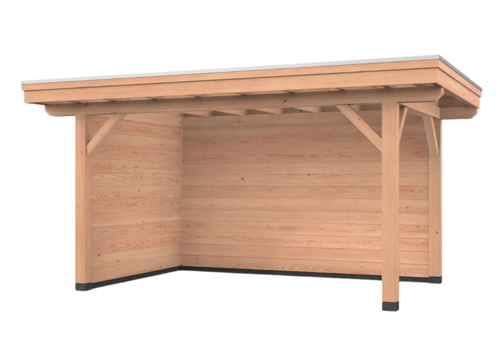 Douglas overkapping, 500 x 300, met achterwand en zijwand, Westwood Vrijbuiter - Afbeelding 1